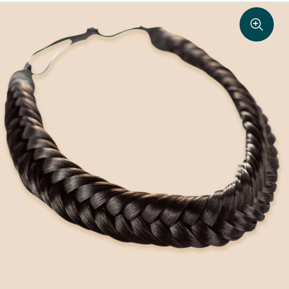 Madison Braids-ARISA FISHTAIL - BRAIDED HEADBAND-Color Black